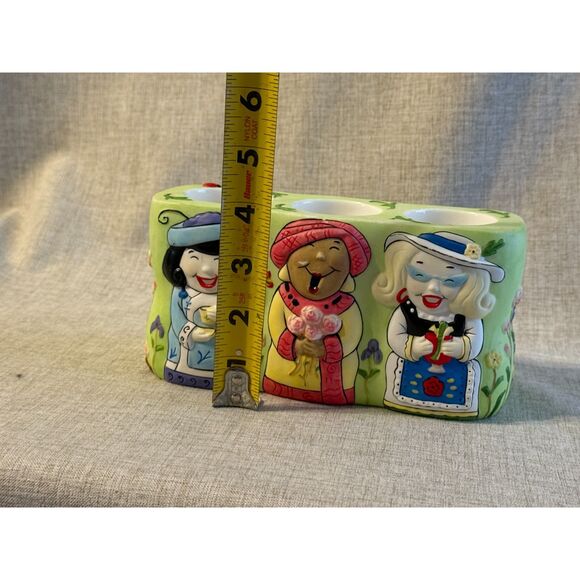 NIB PartyLite Garden Gals Multi Tealight Candle Holder 8" Long x 4" Tall - Picture 6 of 9